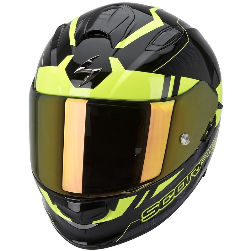 Moto integrálna prilba Scorpion EXO-510 Stage čierno-žltá výpredaj