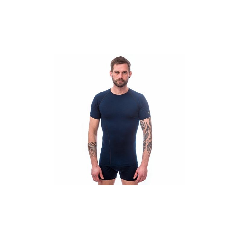 Pánske tričko Sensor Merino Active tmavo modré - krátký rukáv výpredaj