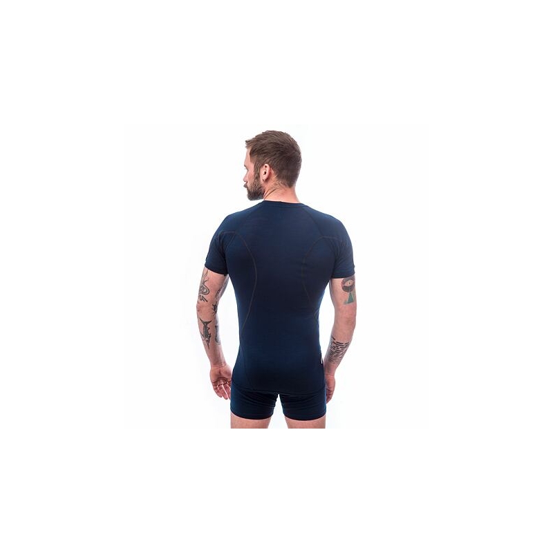 Pánske tričko Sensor Merino Active tmavo modré - krátký rukáv výpredaj