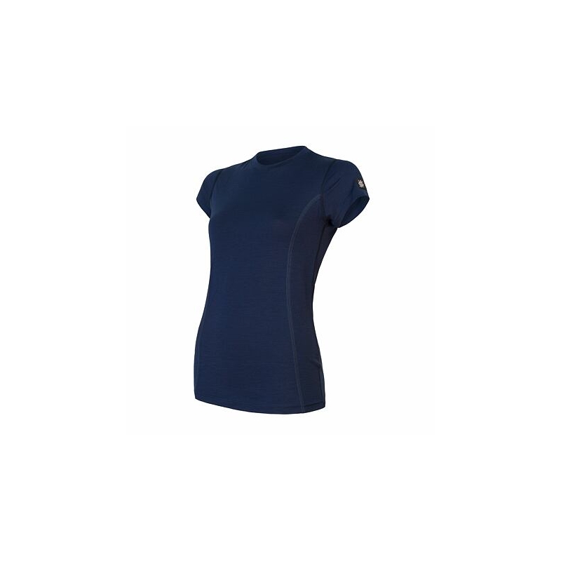 Dámske tričko Sensor Merino Active tmavo modré - krátky rukáv výpredaj
