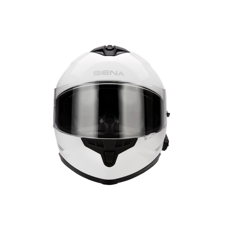 Prilba na motocykel s headsetom SENA Outride lesklá biela