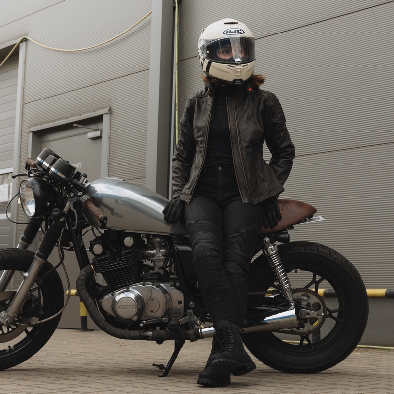 Dámska bunda na motocykel Rebelhorn Impala Vintage hnedá