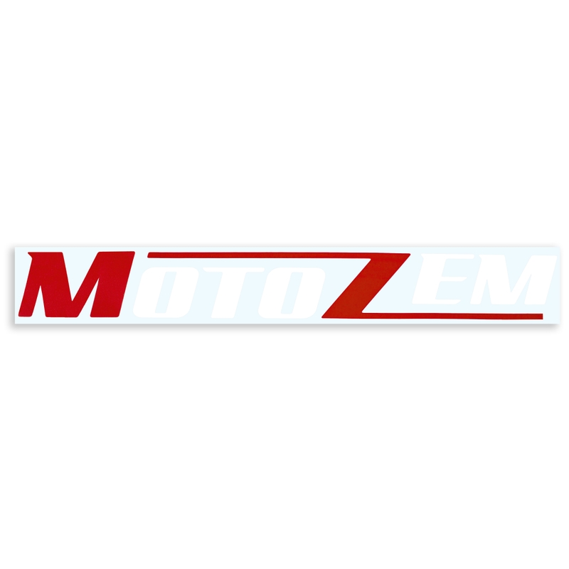 Nálepka logo MotoZem biela