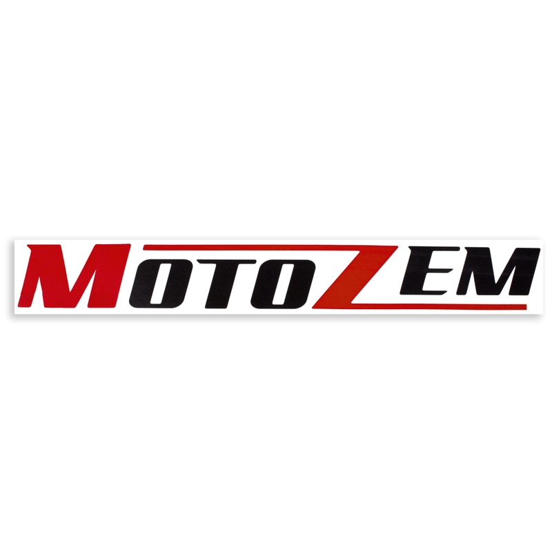 Nálepka logo MotoZem čierna
