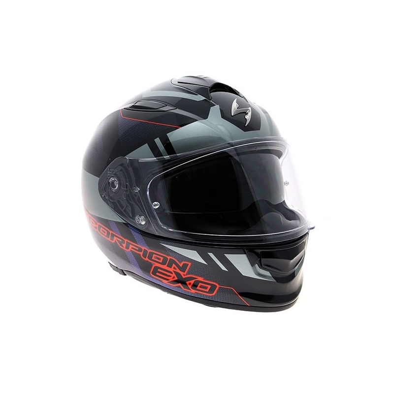 Integrálna prilba Scorpion EXO-510 Stage čierno-strieborno-červená výpredaj