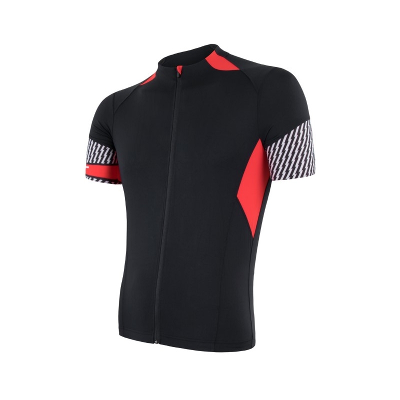 Dres Sensor Race čierno-červený - krátky rukáv výpredaj