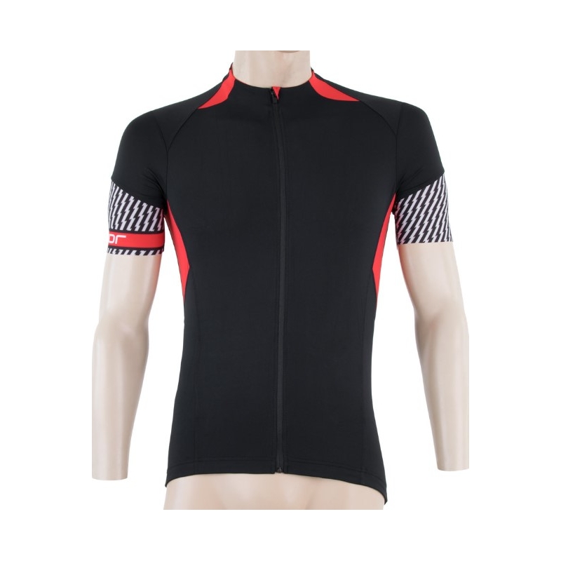Dres Sensor Race čierno-červený - krátky rukáv výpredaj