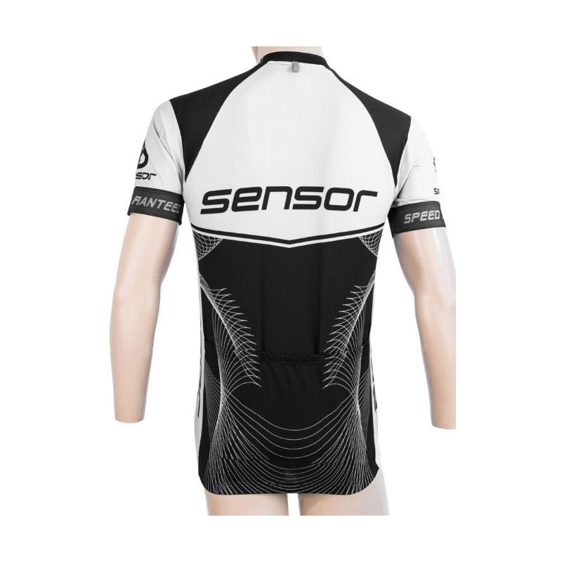 Dres Sensor Team Up čierno-biely - krátky rukáv výpredaj