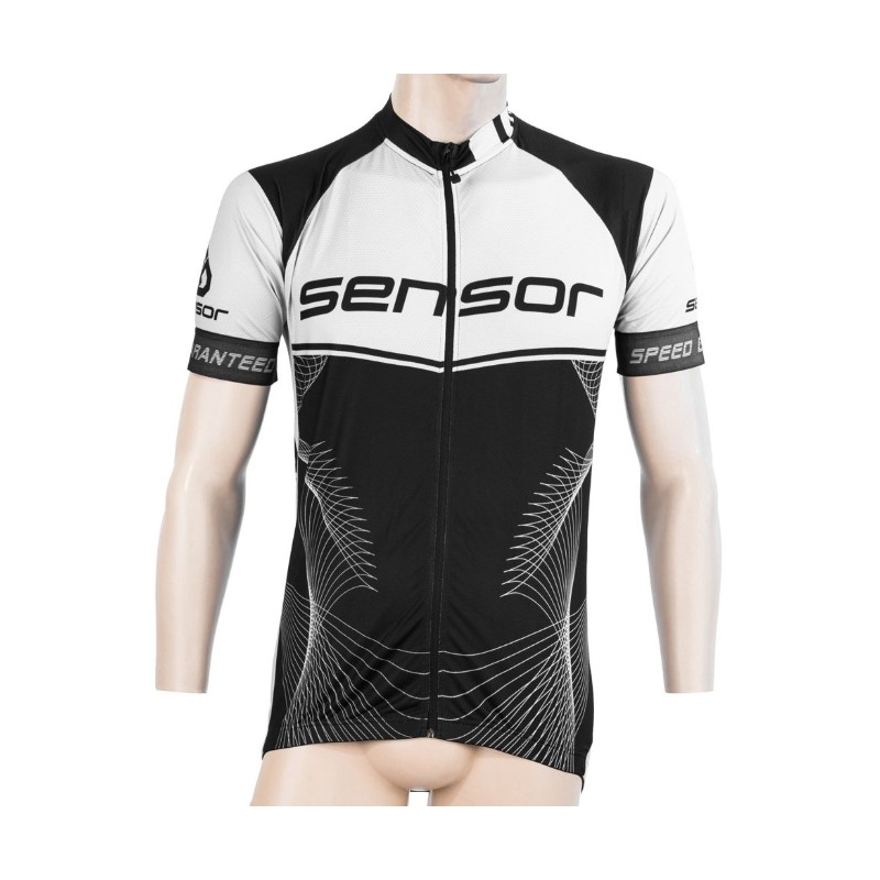 Dres Sensor Team Up čierno-biely - krátky rukáv výpredaj