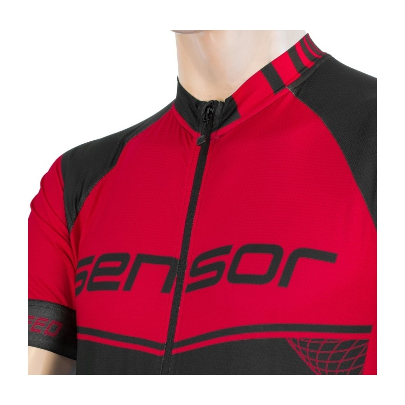 Dres Sensor Team Up čierno-červený - krátky rukáv výpredaj