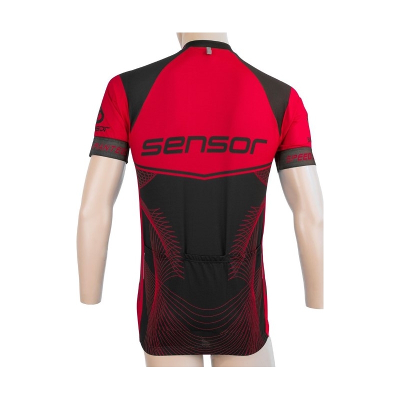 Dres Sensor Team Up čierno-červený - krátky rukáv výpredaj