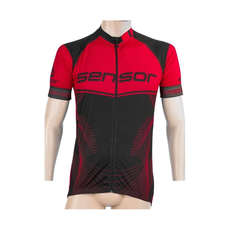 Dres Sensor Team Up čierno-červený - krátky rukáv výpredaj