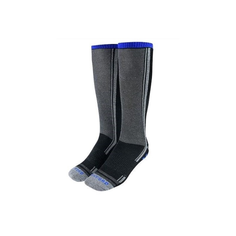 Ponožky Oxford COOLMAX® šedo-čierno-modré