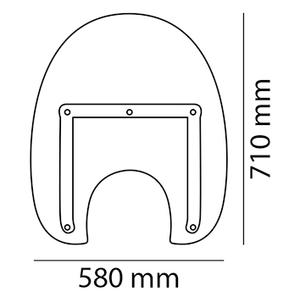 Plexi na motorku CUSTOMACCES AMERICA III CA0032W priehľadné