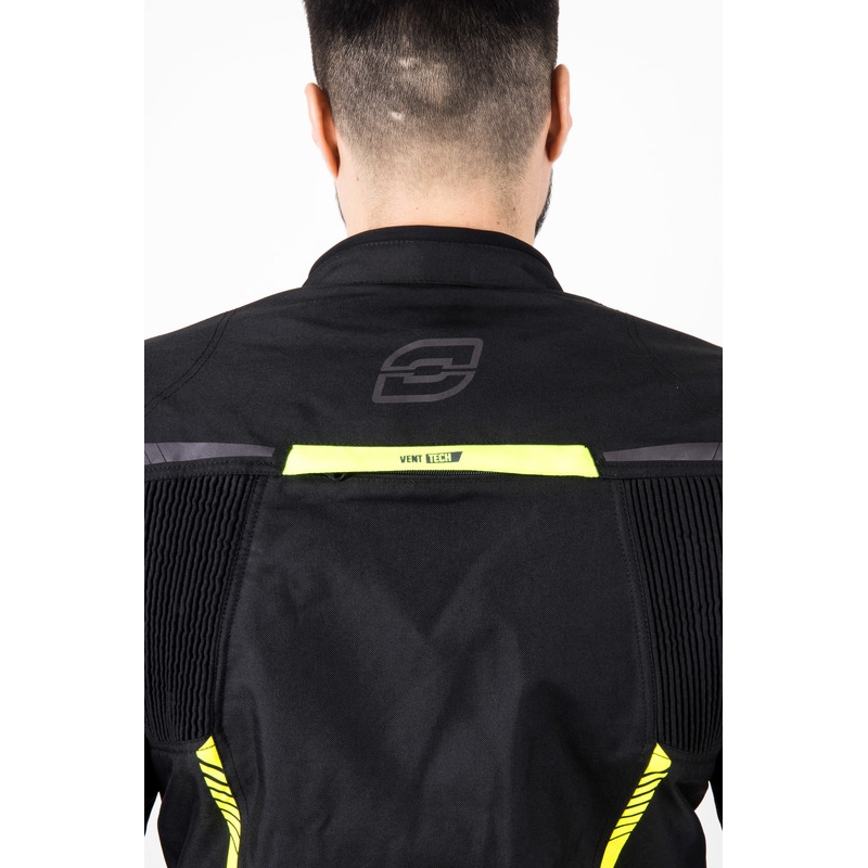 Bunda na motorku Ozone Delta IV čierno-fluo žltá