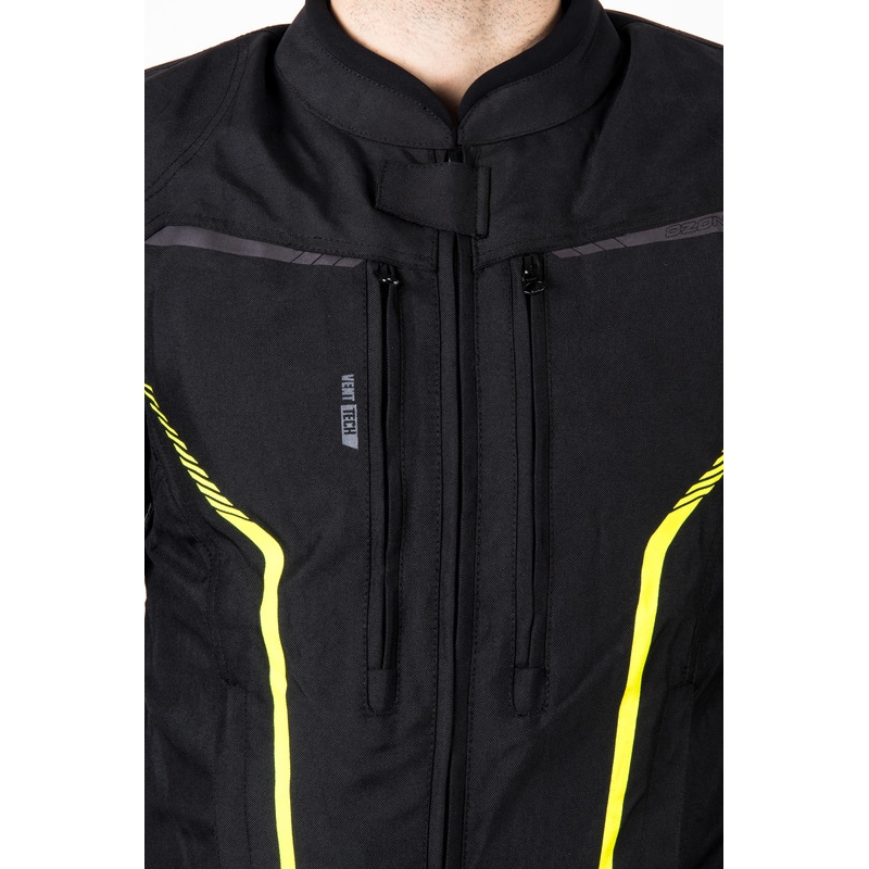 Bunda na motorku Ozone Delta IV čierno-fluo žltá