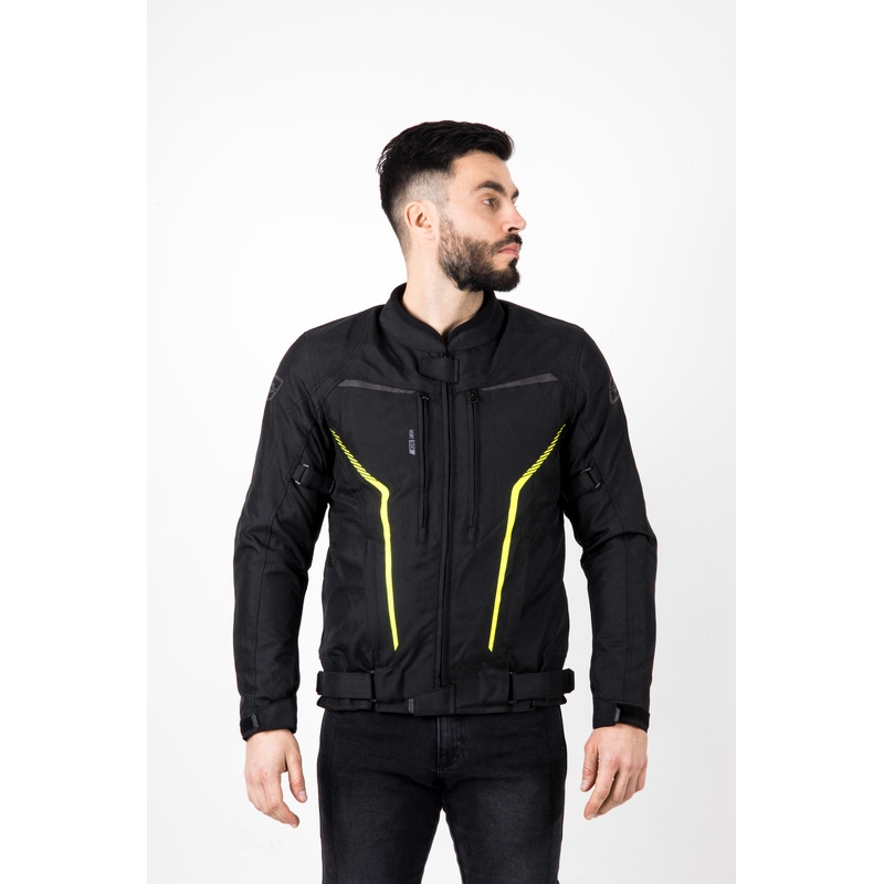 Bunda na motorku Ozone Delta IV čierno-fluo žltá