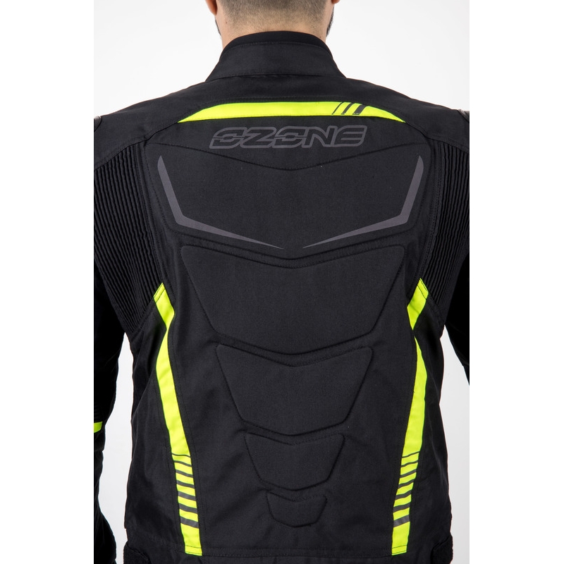 Bunda na motocykel Ozone Pulse čierno-fluorescenčno žltá