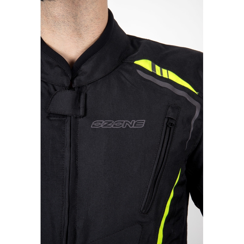 Bunda na motocykel Ozone Pulse čierno-fluorescenčno žltá