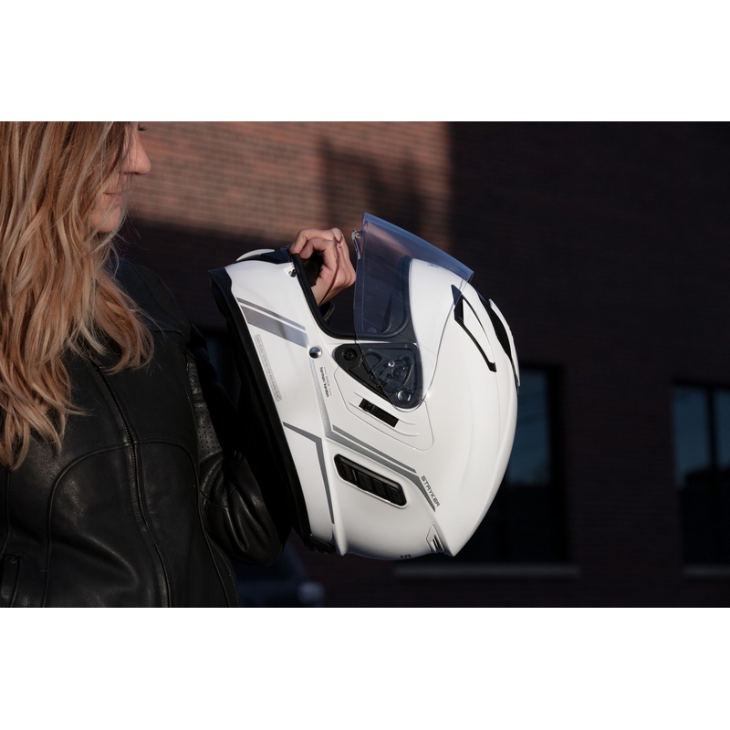 Integrálna prilba na motocykel s Mesh headsetom SENA Stryker biela lesklá