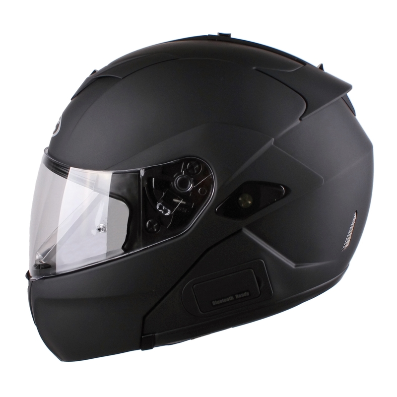 Vyklápací prilba na motorku HJC SY-MAX 3 Rubbertone čierna matná výpredaj