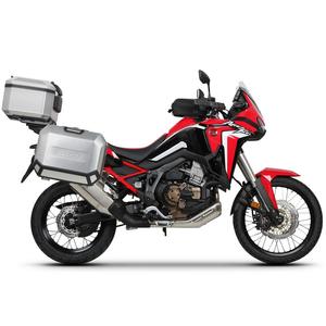 Kompletná sada hliníkových kufrov SHAD TERRA, 37 litrový vrchný kufor, 36/47 litrový bočné kufre, vrátane montážnej sady a platni SHAD HONDA CRF 1100 Africa Twin