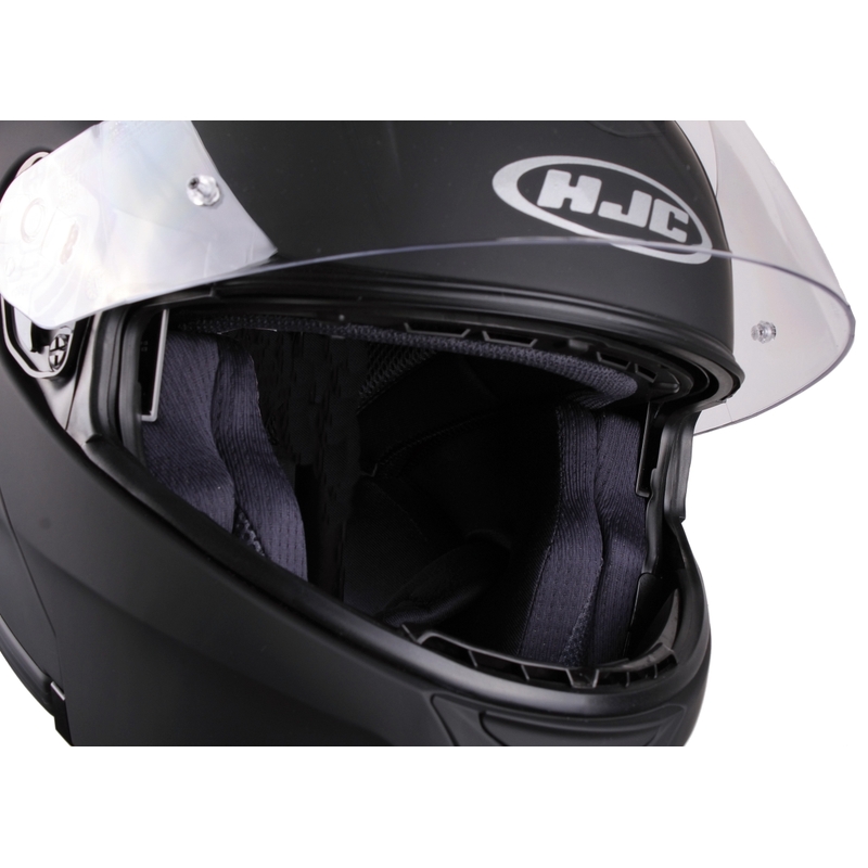 Vyklápací prilba na motorku HJC SY-MAX 3 Rubbertone čierna matná výpredaj