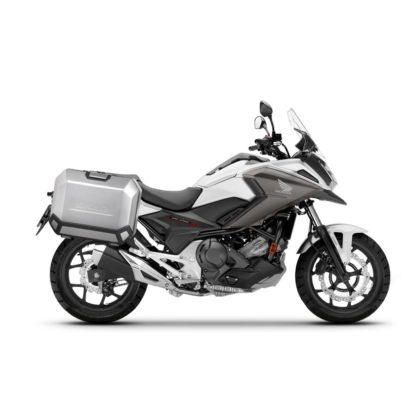 Kompletná sada bočných hliníkových kufrov SHAD TERRA,  47/47 litrový bočné kufre, vrátane montážnej sady SHAD HONDA NC 750 X