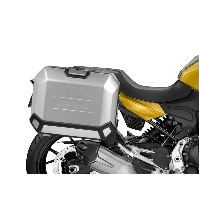 Kompletná sada bočných hliníkových kufrov SHAD TERRA,  47/47 litrový bočné kufre, vrátane montážnej sady SHAD BMW F 900 XR
