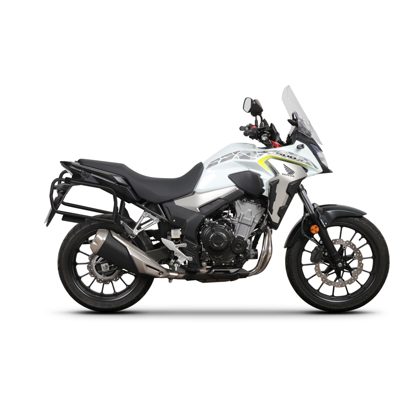 Kompletná sada bočných čiernych hliníkových kufrov SHAD TERRA BLACK , 36L/36/ bočné kufre, vrátane montážnej sady SHAD HONDA CB 500 X