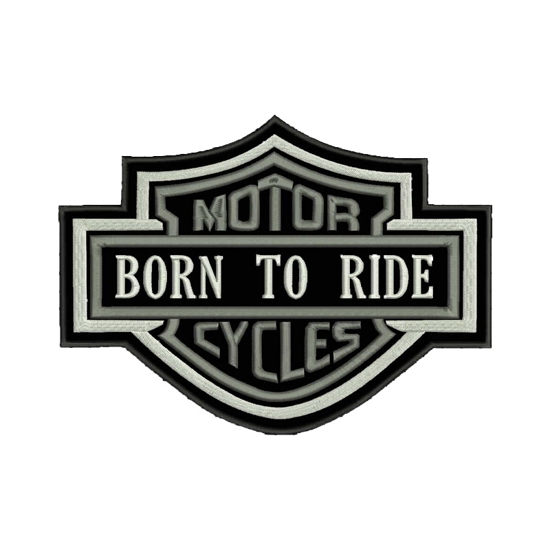 Nášivka Motor Cycles šedá