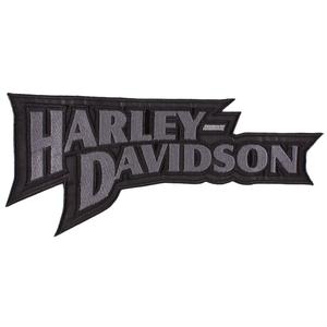 Nášivka Harley Davidson nápis šedá - veľká