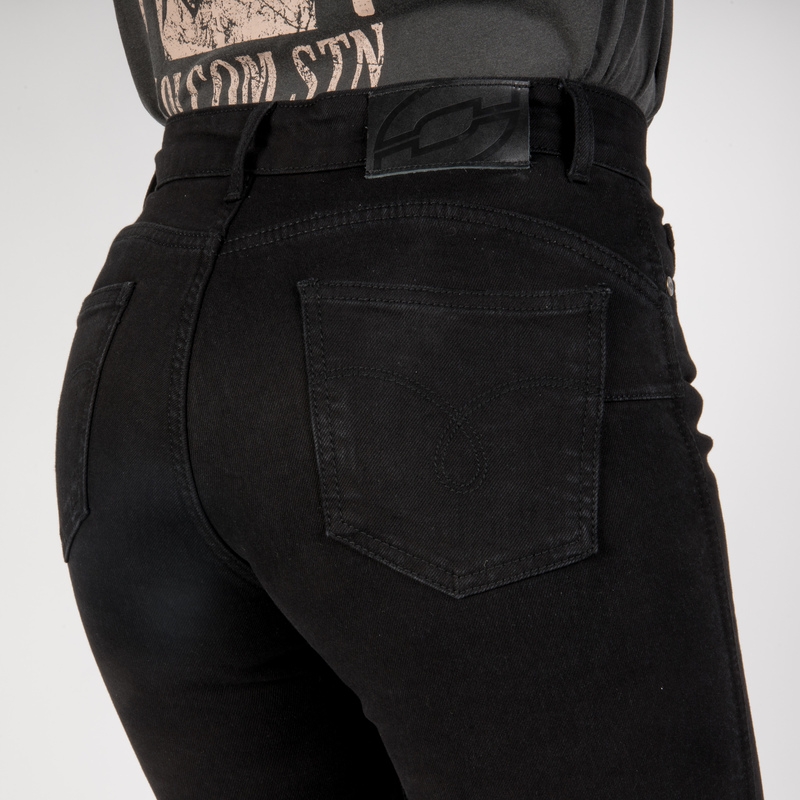 Dámske jeansy na motocykel Ozone Striker SF čierne