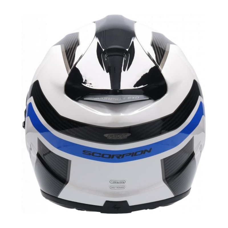 Integrálna prilba na motocykel Scorpion EXO-1400 Air Fortuna bielo-modrá