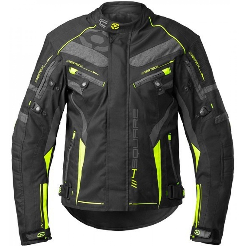 Bunda na motocykel 4SQUARE Roadster Dual čierno-fluorescenčno žltá