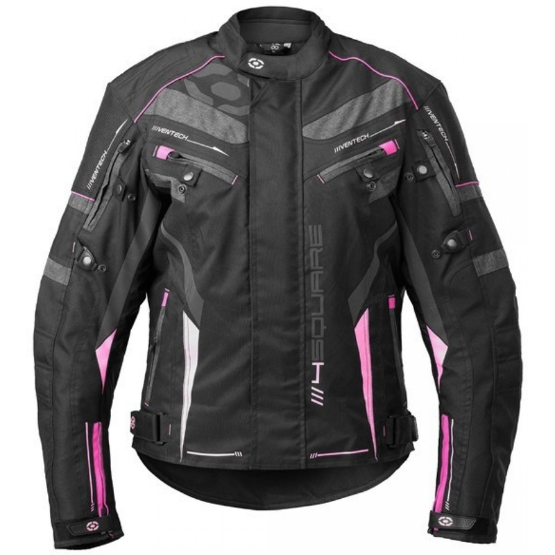 Dámska bunda na motocykel 4SQUARE Roadster Dual čierno-ružová výprodej výpredaj