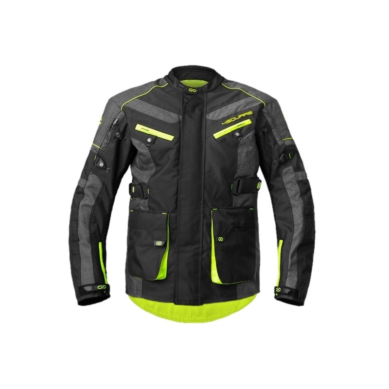 Bunda na motocykel 4SQUARE Discovery Adventure čierno-fluorescenčno žltá výpredaj
