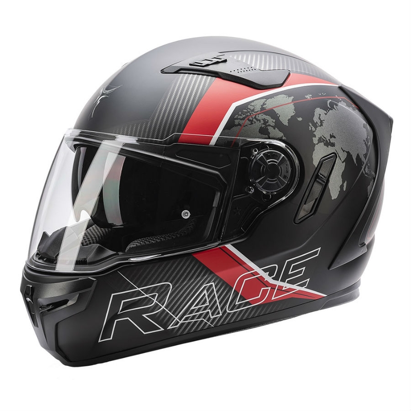 Integrálna prilba na motocykel SECA Falcon II Race World čierno-červená matná výpredaj