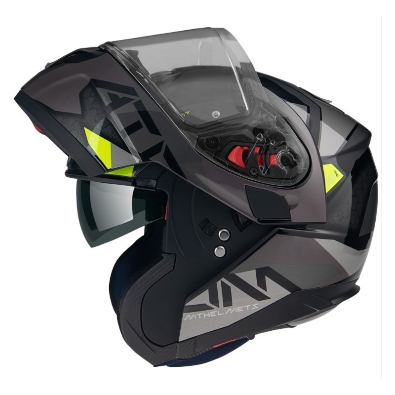 Odklápacia prilba na motocykel MT Atom SV W17 B2 sivá