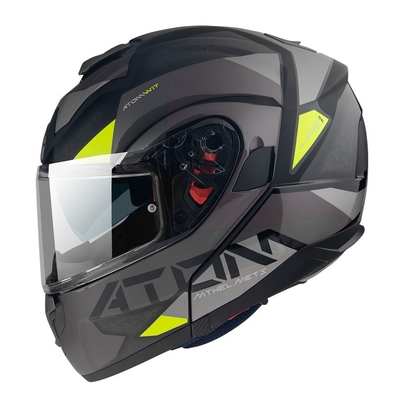 Odklápacia prilba na motocykel MT Atom SV W17 B2 sivá