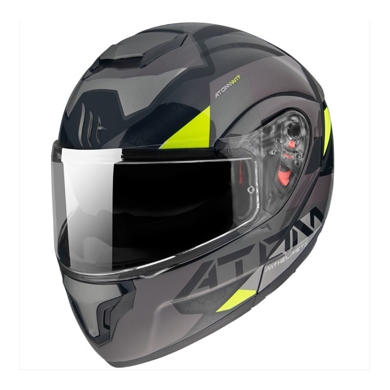 Odklápacia prilba na motocykel MT Atom SV W17 B2 sivá