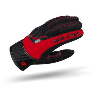 Dámske rukavice na motocykel Street Racer Stunt čierno-červené