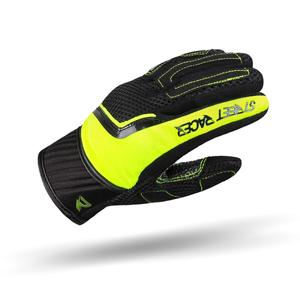 Dámske rukavice na motocykel Street Racer Stunt čierno-fluorescenčno žlté