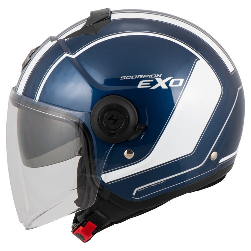 Otvorená prilba na motocykel SCORPION EXO-CITY SCOOT tmavomodro-biela