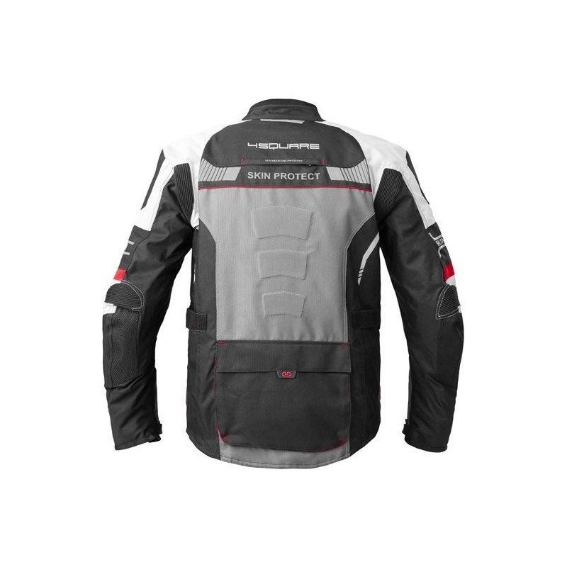 Bunda na motocykel 4SQUARE Shield čierno-bielo-červená výpredaj