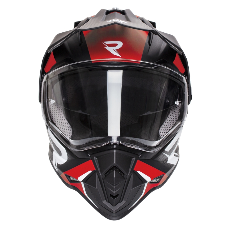 Enduro prilba Street Racer Tracker čierno-bielo-červená výpredaj