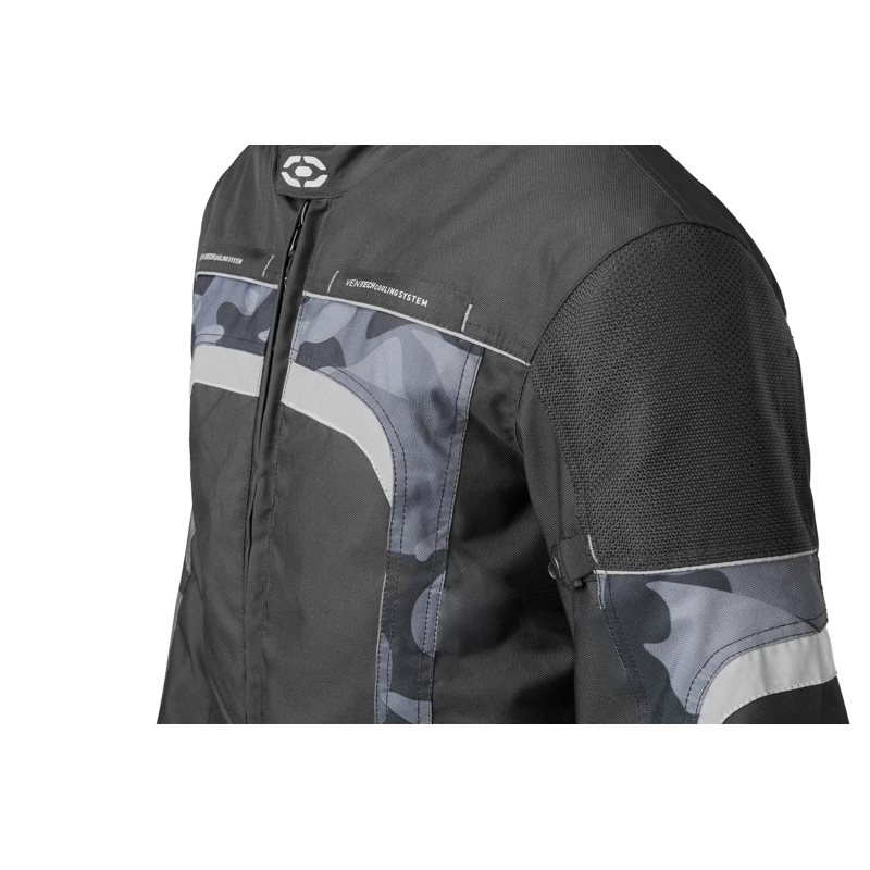 Bunda na motocykel 4SQUARE Titan čierno-šedá camo výpredaj