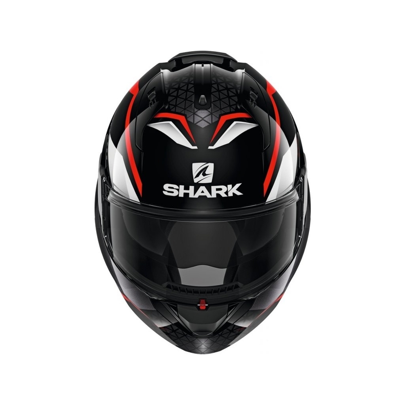 Preklápacia prilba SHARK EVO-ES Yari čierno-bielo-červená