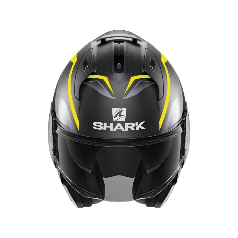 Preklápacia prilba SHARK EVO-ES Yari šedo-strieborno-fluorescenčno žltá