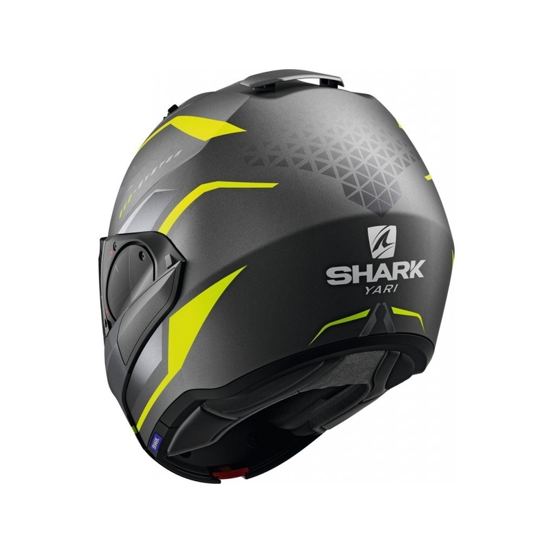 Preklápacia prilba SHARK EVO-ES Yari šedo-strieborno-fluorescenčno žltá